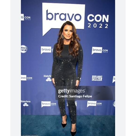 Alice and Olivia Freddie Stud Rhinestone Embellished Jumpsuit Long Sleeve Size 8 - Picture 5 of 16